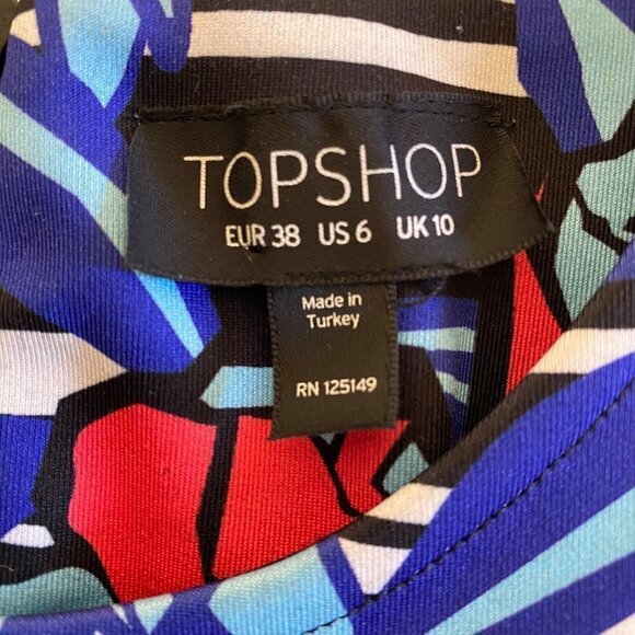 TOPSHOP | Flower Slice Sleeveless Dress | Size: 6 - Picture 2 of 6